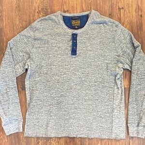Lucky Brand Heather Gray Long Sleeve Henley